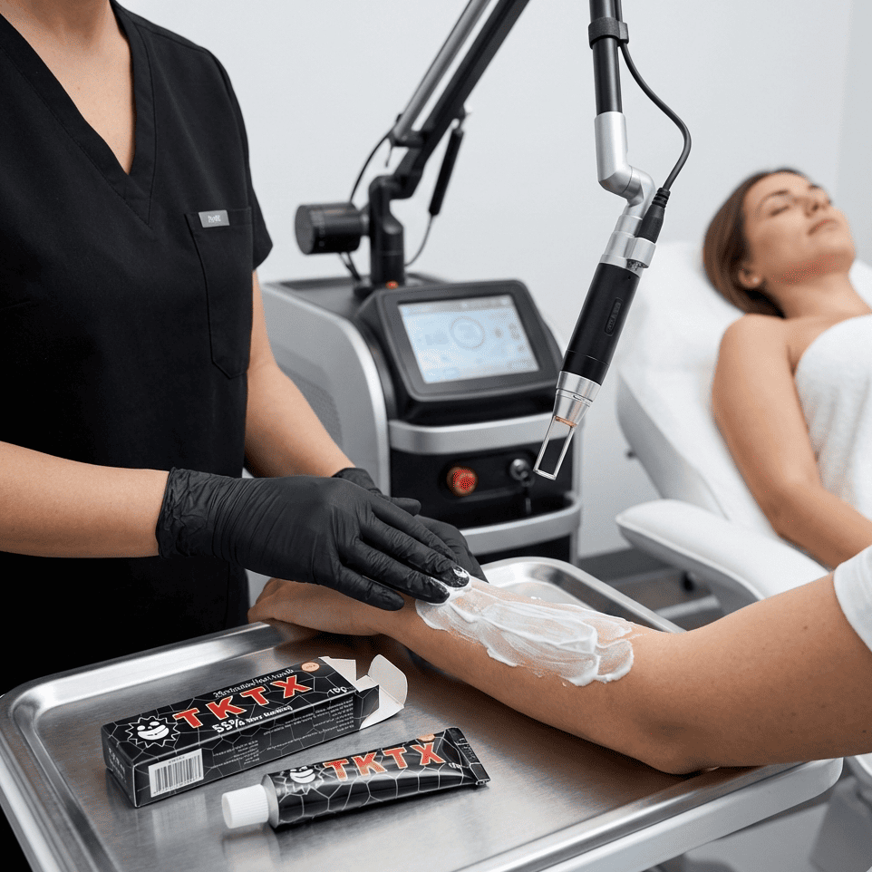 PACK 5 - TKTX BLACK 55% THE BEST ANESTHETIC CREAM for TATTOO | WAXING | PIERCING | MICROBLADING